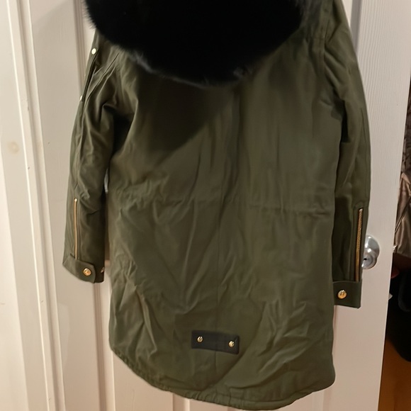 NWT Rare M Moose Knuckles Stellar Canvas Parka olive black fur hood multi lining - Picture 6 of 12